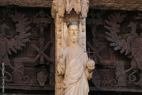 medieval cathedral of Toledo in Spain photo