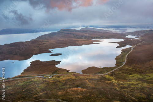 The Old Man of Storr drone view on Scotland’s Isle of Skye, Scotland © Cinematographer