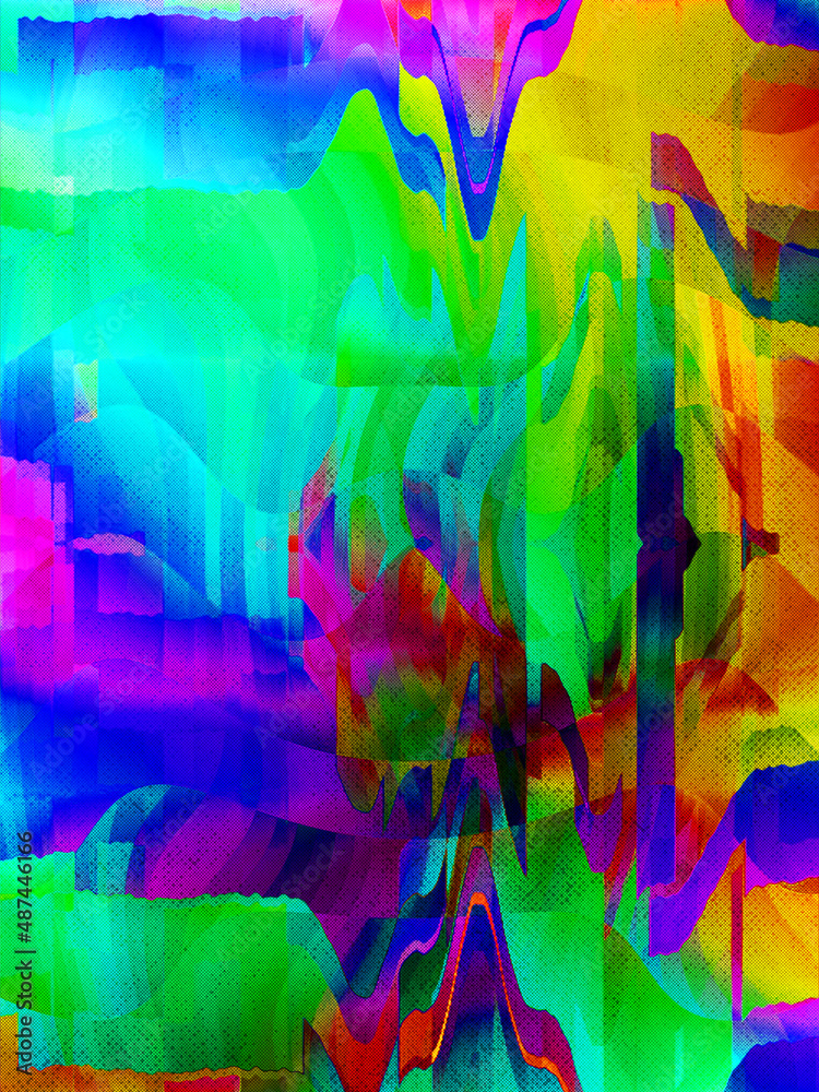 Abstract rainbow glitch background 