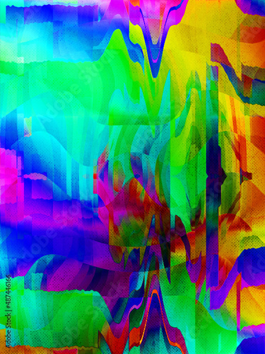 Abstract rainbow glitch background 
