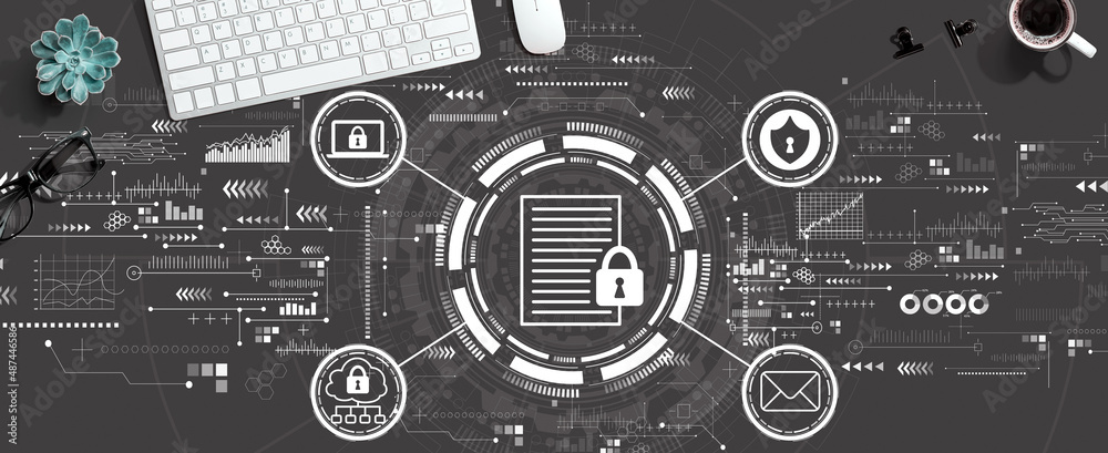 Data protection concept with a computer keyboard and a mouse Data protection concept with a computer keyboard and a mouse