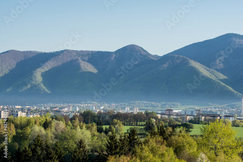 landscape with mountains, city martin, spring, Turiec, Slovakia, Europe