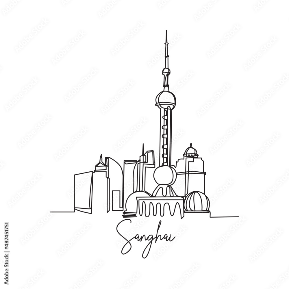 Shanghai continues single line drawing