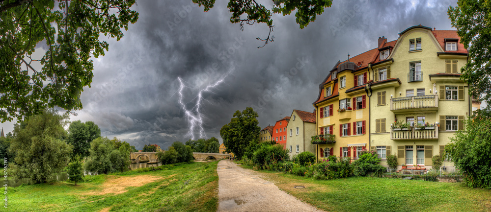 Alte Wohnhäuser im Stadtteil Alte Wohnhäuser im Stadtteil