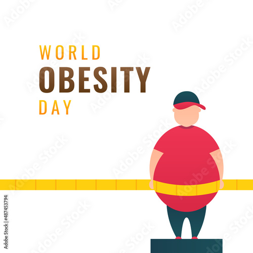 World Obesity Day Design Background For Greeting Moment