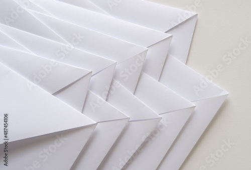 fancy pattern composed of folded blank paper