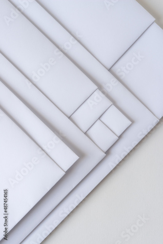 folded blank paper - emphasis on diagonals