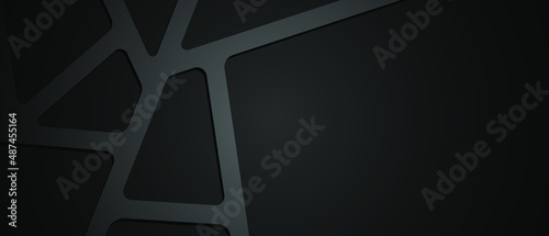 Abstract black diagonal stripes on dark gradient background. Modern background with lines and shadows. Vector backdrop EPS 10