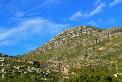 landscape with blue sky