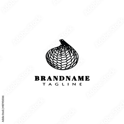 fish net cartoon logo design template icon black isolated vector illustration