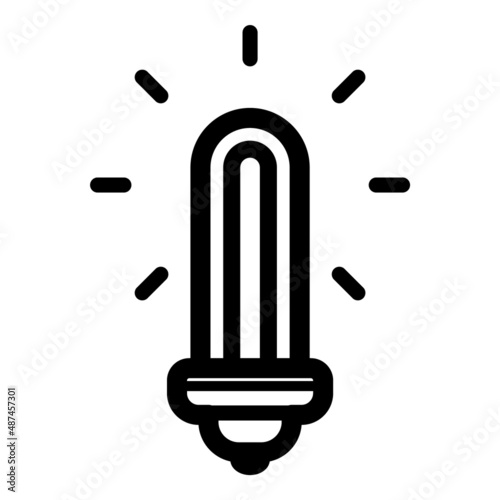 Lightbulb Flat Icon Isolated On White Background