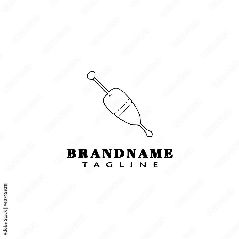fishing float logo cartoon icon design template black isolated vector fishing float logo cartoon icon design template black isolated vector