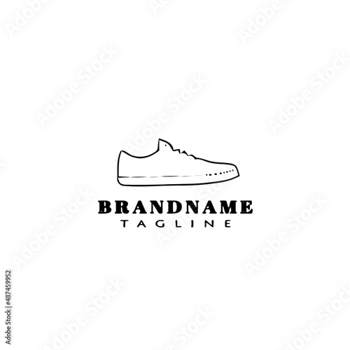 shoes logo icon design template black isolated vector illustration