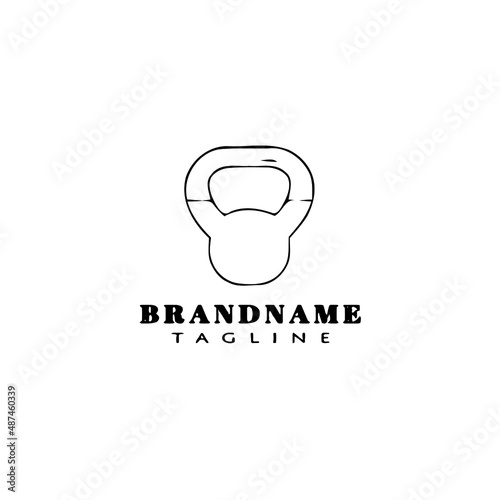 kettle bell logo icon design template vector illustration