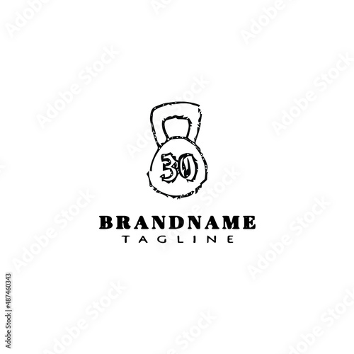 kettle bell logo icon design template vector illustration