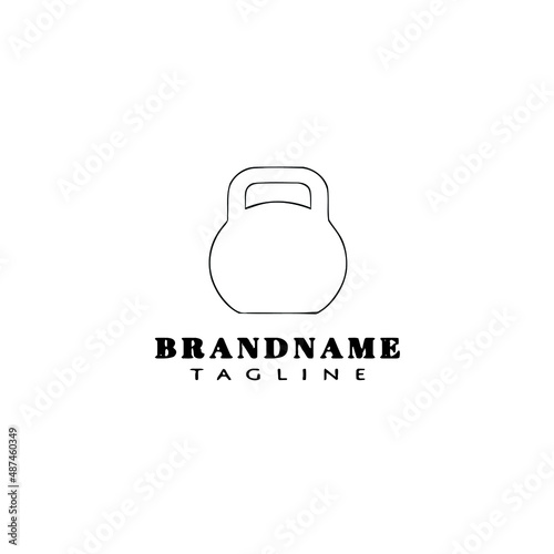 kettle bell logo icon design template vector illustration