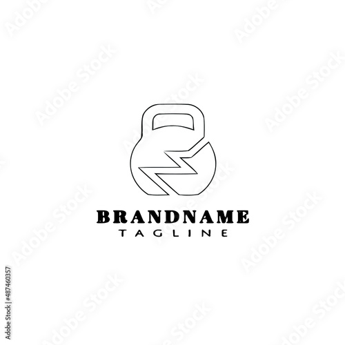 kettle bell logo icon design template vector illustration