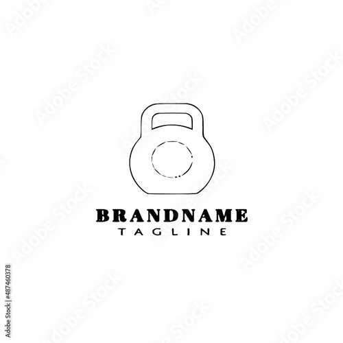 kettle bell logo icon design template vector illustration