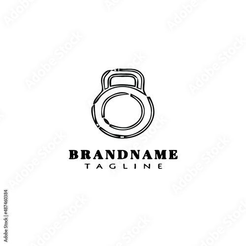 kettle bell logo icon design template vector illustration