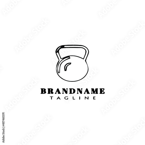 kettle bell logo icon design template vector illustration