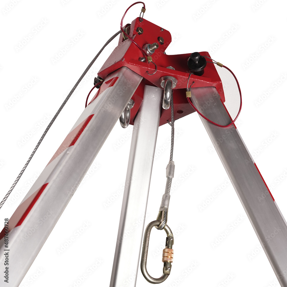 Tripod lift is a tool to lift people or goods into a hole or a height