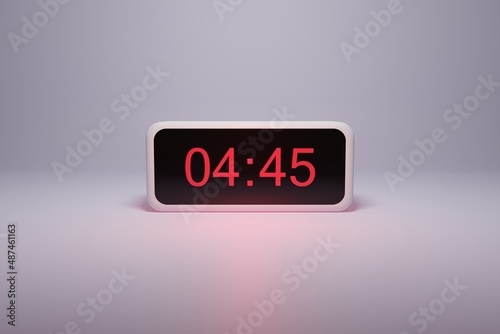 Photos 3d alarm clock displaying current time with hour and minute 04