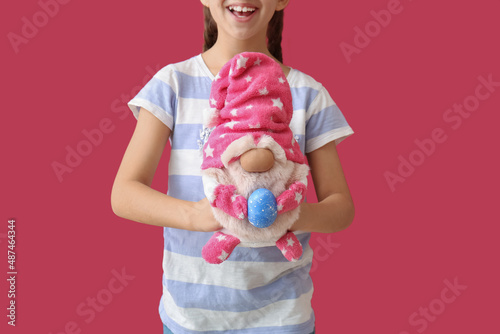 Funny little girl with  toy...