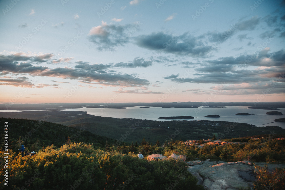 sunset over the mountains