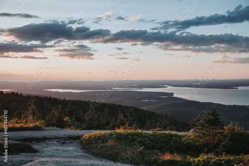 sunset in the mountains