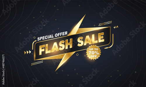 Flash Sale Text Gold Luxury