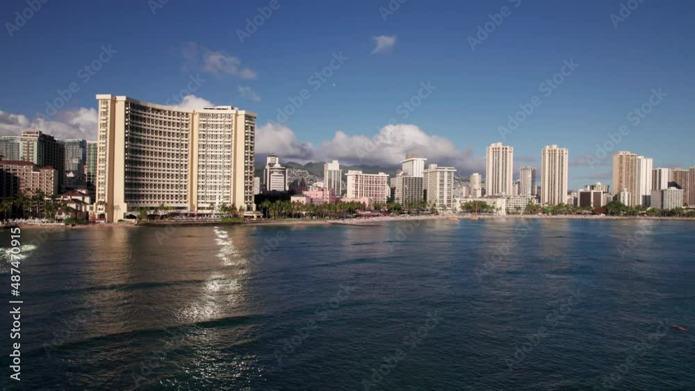 arial shots of waikiki near diamond head in honolulu, hawaii arial shots of waikiki near diamond head in honolulu, hawaii
