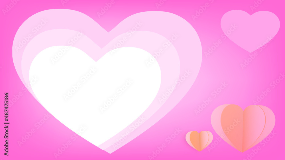 Heart Valentine's Day, Creative paper cut heart decorated background Heart Valentine's Day, Creative paper cut heart decorated background