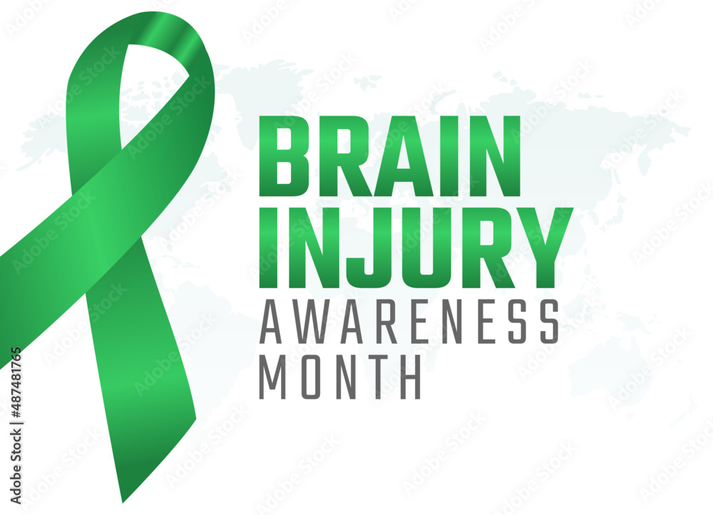 vector graphic of brain injury awareness month good for brain injury