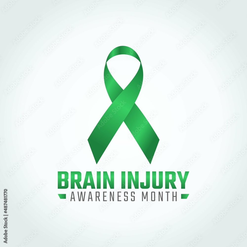 vector graphic of brain injury awareness month good for brain injury