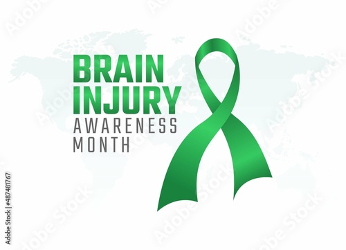 vector graphic of brain injury awareness month good for brain injury awareness month celebration. flat design. flyer design.flat illustration.