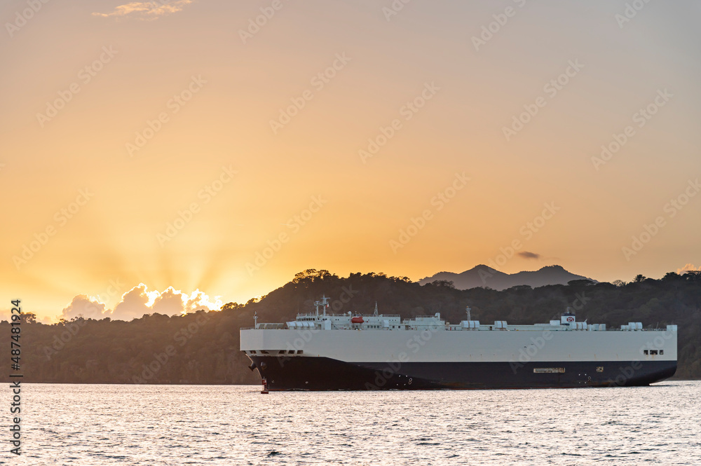 boat ship sunset over the sea boat ship sunset over the sea