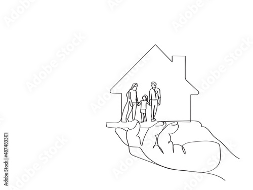 Continuous Line Drawing Of Minimalism Most Professional Builders in Home
