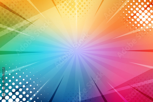 colorfull halftone comic abstract background