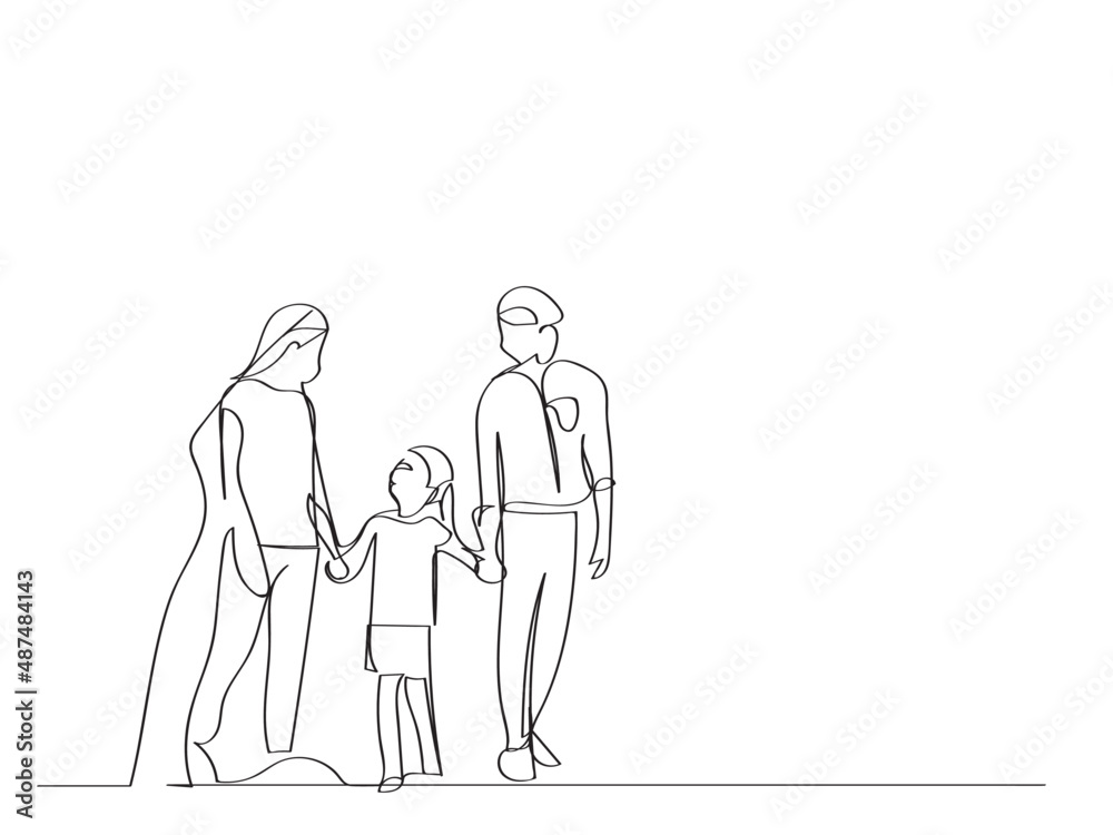 Continuous Line Drawing Family Of Minimalism Continuous Line Drawing Family Of Minimalism