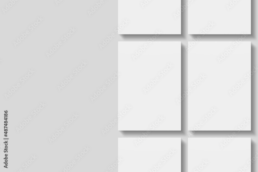 Stack blank paper for mockup. 3D Render. Stack blank paper for mockup. 3D Render.
