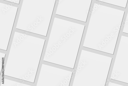 Blank paper for mockup. 3D Render.