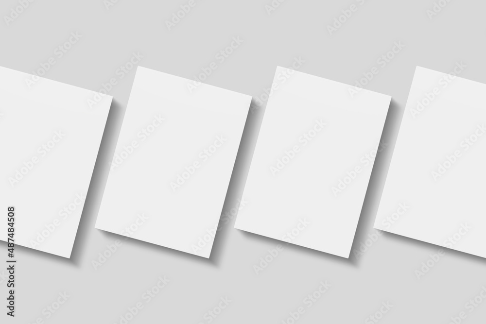 Stack blank paper for mockup. 3D Render. Stack blank paper for mockup. 3D Render.