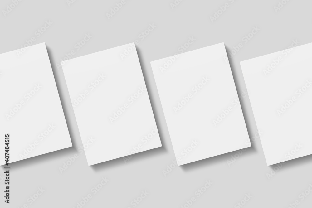 Stack blank paper for mockup. 3D Render. Stack blank paper for mockup. 3D Render.