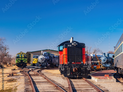 Sunny view of the Oklahoma Railway Museum