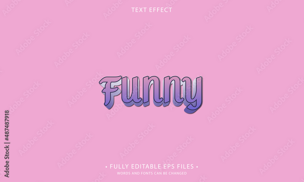 FUNNY style editable text effect