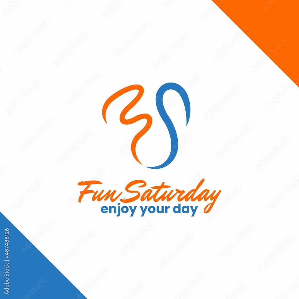 Obraz premium cheerful letter f and s logo. vector illustration for business logo or icon