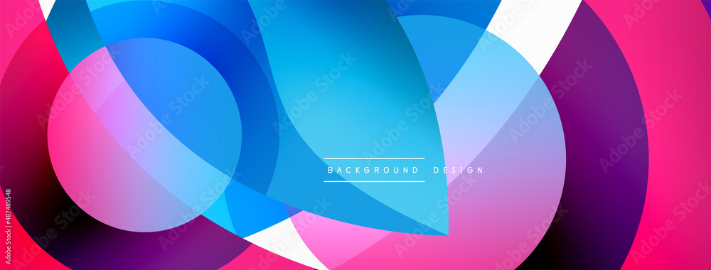 Creative geometric wallpaper. Minimal abstract background. Circle wave and round shapes composition vector illustration for wallpaper banner background or landing page Creative geometric wallpaper. Minimal abstract background. Circle wave and round shapes composition vector illustration for wallpaper banner background or landing page