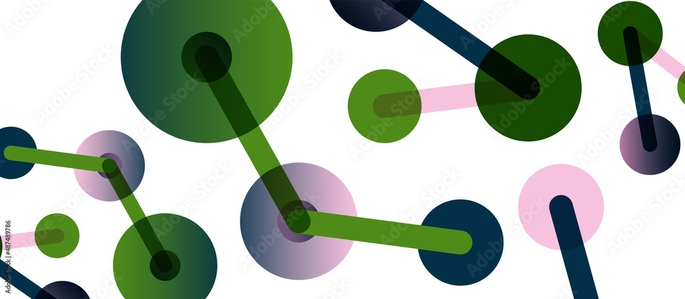 Abstract background. Round dots connected by lines. Trendy techno business template for wallpaper, banner, background or landing Abstract background. Round dots connected by lines. Trendy techno business template for wallpaper, banner, background or landing