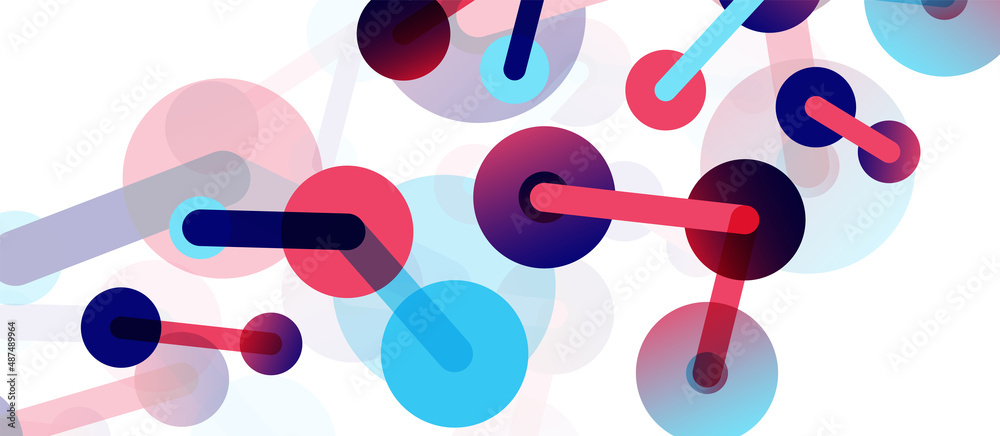 Abstract background. Round dots connected by lines. Trendy techno business template for wallpaper, banner, background or landing Abstract background. Round dots connected by lines. Trendy techno business template for wallpaper, banner, background or landing