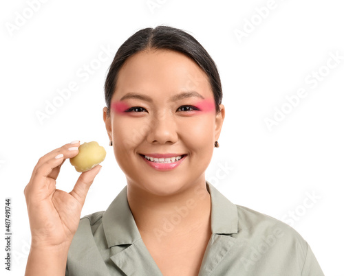 Beautiful Asian woman with ...